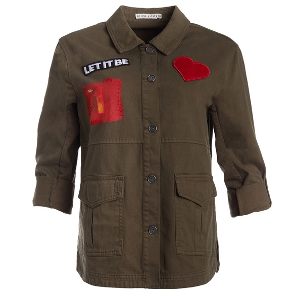 ALICE OLIVIA CHARLINE MILITARY BEATLES JACKET SIZE S - Picture 7 of 8